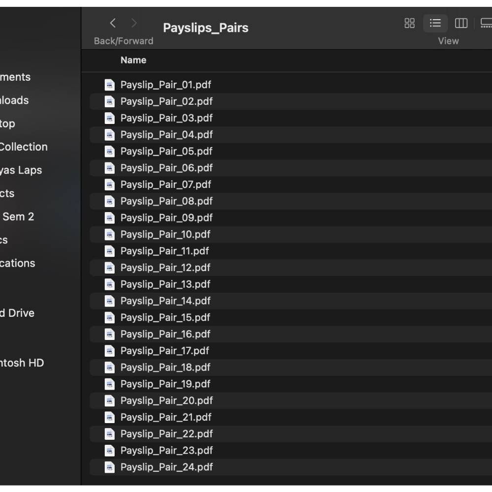 VBA macro for payslips